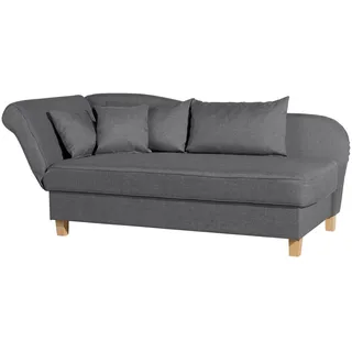 Max Winzer Selma Recamiere mit Armteil links klappbar Flachgewebe graphit