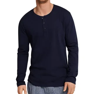 Schiesser Herren Schlafshirt langarm mit Knopfleiste - Mix + Relax - 48