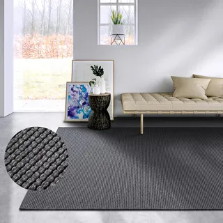 Villeroy & Boch Wollteppich Charles - Natur Wohnzimmerteppich - Schurwolle & Natürlich - Boho Skandi Teppich Wolle für Wohnzimmer, Schlafzimmer, Esszimmer, Flur –Natur Grau Beige, 160x230cm