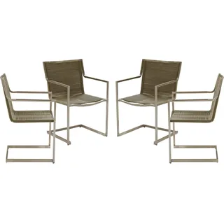 Garden Pleasure Sienna Gartenstuhl 56 x 57 x 87 cm edelstahl/grau 4er Set