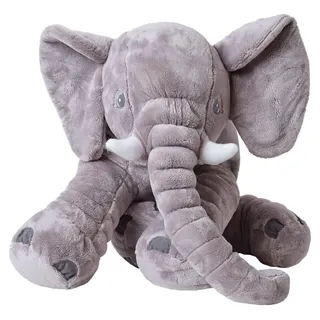 TE-Trend Elefant Kuscheltier Plüschtier Plüschelefant 68 cm grau - Grau