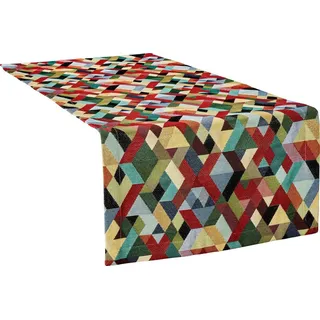 Erwin Müller Tischdecke Tischläufer, Jacquard Grafik bunt 50 cm x 140 cm