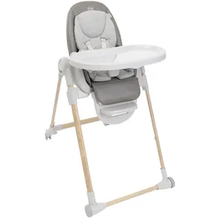 Chicco Hochstuhl Polly Armonia, Natur, Beige, Grauweiß, Kunststoff, 57x79-104x90 cm, Fußstütze verstellbar, Essbrett abnehmbar, höhenverstellbar, zusammenklappbar, Bezug waschbar, Babymöbel, Hochstühle & Zubehör, Hochstühle