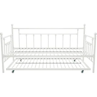DHP Manila Metall-Tagesbett/Ausziehbett Weiß Einzel, 197 x 106 x 131 cm (L x W x H)