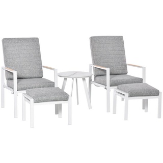 Outsunny Sitzgruppe »Gartenmöbel Set« grau|weiß