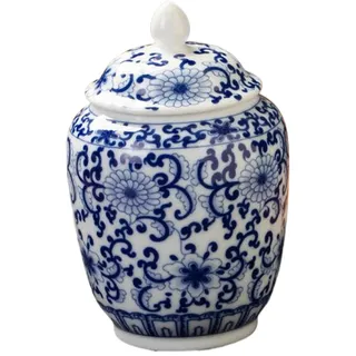 NASSMOSSE Porzellan Ingwer Jar Vase Blau und weißer chinesischer Chinoiserie -Stil für Wohnkultur und Hochzeiten