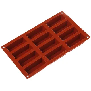 silikomart AA8Backform Quader,12er-Form, Terracotta