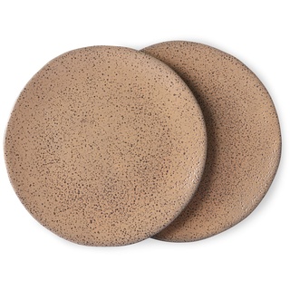 HKliving - Gradient Teller, Ø 22,5 cm, taupe (2er-Set)