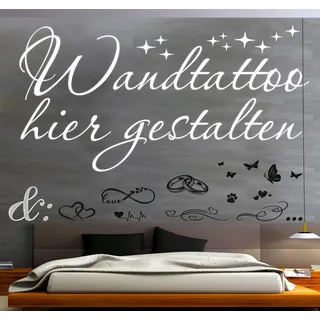 Sprüche Wandtattoo selber gestalten Wunschtext Wandaufkleber Name Datum Zitat oder Spruch mit Vorschau designen