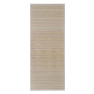 vidaXL Teppich Bambus, 80 x 200cm, Florhöhe 4mm, rutschfeste Unterseite, braun