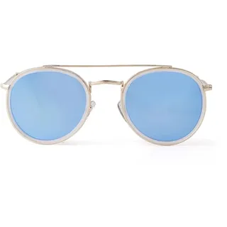 JRLLFD Retro Runde Sonnenbrille Polarisierte Frauen Spiegel Objektiv Kreis Rahmen Sonnenbrille Cool Shades - Einheitsgröße