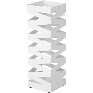 Songmics LUC16W Schirmständer 15,5 x 15,5 x 49 cm weiß