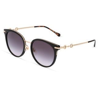 Gucci GG1015SK Damen-Sonnenbrille Vollrand Panto Kunststoff-Gestell, schwarz