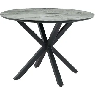 Jockenhöfer Ontario Ø 110 cm Marmoroptik schwarz