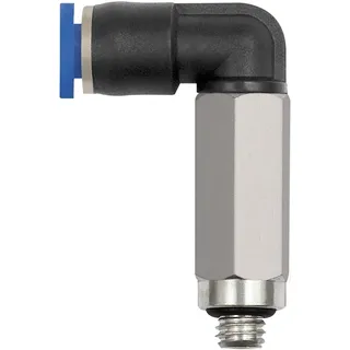 Riegler L-Steckverschraubung »Blaue Serie« mini, lang, drehbar, M3, 127.003-4M