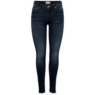 Only Damen Jeans ONLKENDELL LIFE REG SK ANKLE TAI865 Skinny Fit Blau 15209349 Normaler Bund Reißverschluss W 25 L 30