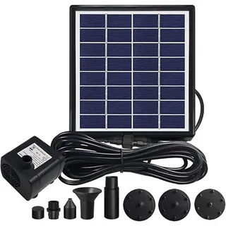 Solar-teichbrunnen – Solar-wasserbrunnen – Solarbetriebener Brunnen – Gartenbrunnen – Vogeltränke – Solar-gartendekoration – 4 W
