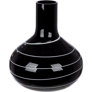 GILDE Tischvase Vase Uderzo mit Spiraldekor, Höhe ca. 28 cm (1 St), Europäische Handarbeit, aus durchgefärbtem Glas schwarz