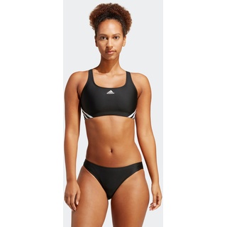 Bustier-Bikini ADIDAS PERFORMANCE "3STREIFEN BIKINI" Gr. 32, N-Gr, schwarz-weiß (black, white) Damen Bikini-Sets Bekleidung