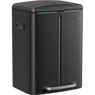 Songmics Mülleimer Küche 2 x 20 l Schwarz