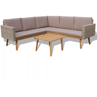 vidaXL Garten-Lounge-Set grau 43133