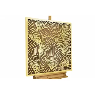 KUNSTLOFT Metallbild, Gold, 80/80 cm,