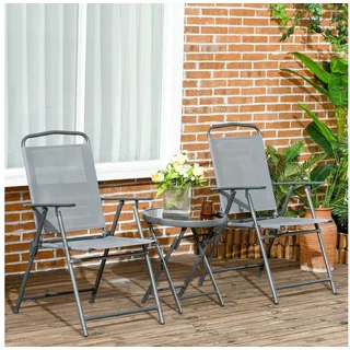 Outsunny Bistroset 3-tlg. Hellgrau