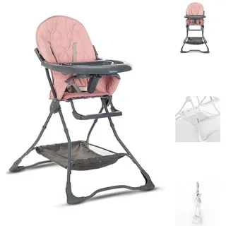 Lorelli Kombihochstuhl Grau/Rosa inkl. Ablagekorb