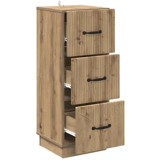 vidaXL Schubladenschrank 33 x 34,5 x 87 cm Beige
