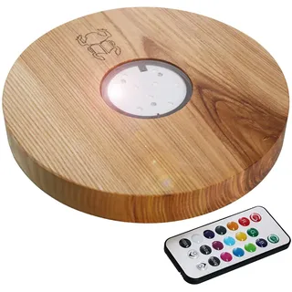 Kaya Shisha LED Untersetzer, mit LED und Fernbedienung, Wasserpfeifen Zubehör (Esche, Ø 22cm)