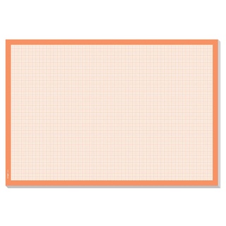 SIGEL HO270 Papier-Schreibtischunterlage zum Abreißen, Millimeterpapier-Block, ca. DIN A2 - extra groß, orange, 30 Blatt, Schreibunterlage, aus nachhaltigem Papier und Verpackung