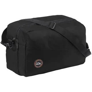 Cabin Max - Rio Stowaway Handgepäck 40 x 25 x 20 cm wasserfeste Schultertasche perfekt als Zweitgepäck für Ryanair Flüge 20 Liter mit Sicherheitsgewebe Organisationsfach (Schwarz) - Carry On