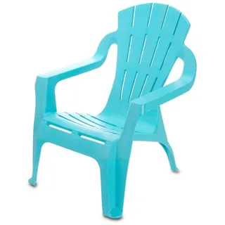 Spetebo Kinderstuhl Kinder Lounge Gartenstuhl aus Kunststoff (Stück, 1 St), Robuster Garten Loungesessel für Kleinkinder blau