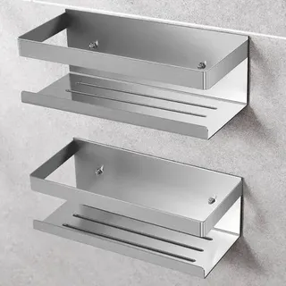 Duschablage Edelstahl SUS304 organizer 2 Stück Halterung Dusche Silber