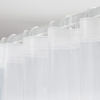 Sealskin Clear Duschvorhang, Badezimmervorhang aus PEVA, PVC-frei, wasserdicht, Vorhang für Badewanne und Dusche, Farbe: Transparent, B x H: 180 x 200 cm