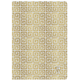 Clairefontaine 193136C Notizbuch Neo Deco Frühlings Sommer Kollektion, mit Fadenbindung, 14,8 x 21cm, 48 Blatt, liniert, 90g, elfenbeinfarbiges Papier, 1 Stück, Eisblau Antik