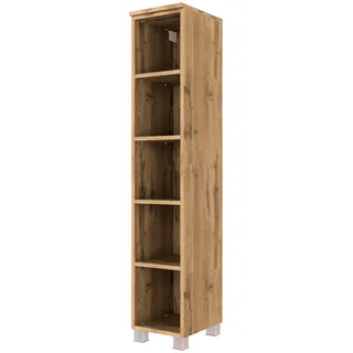 WELLTIME Horki Vorratsschrank 30 x 130 x 35 cm Braun