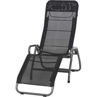 Siena Garden Bito Kippliege 139 x 72 x 118 cm schwarz