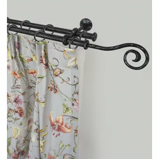 GARESA Vorhangstange Esperanca 2-läufig Ø 16 mm 370 cm Schwarz