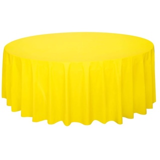 Tischdecke rund neon gelb