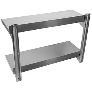HUOLE Wandregal aus Edelstahl, 2 Ablagen, für Restaurant, Bar, Haus, Küche, Waschküche, Garage und Waschküche-80 * 30 * 57cm-Edelstahl