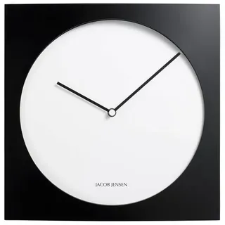 Jacob Jensen Wanduhr quadratisches Design 35x35cm 318 Uhrwerk leise schwarz