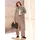 Lederimitat-Blazer in taupe Gr 46
