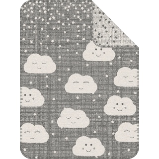 s.Oliver Kinderdecke »Clouds«, mit Wolken und Sternen, Kuscheldecke, 93230516-0 grau B/L: 75 cm x 100 cm