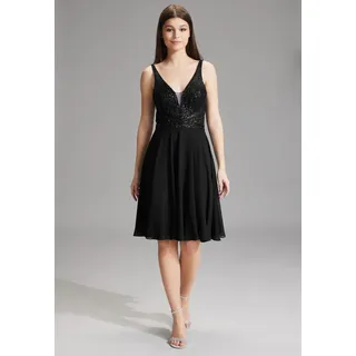 Hey Kyla Cocktailkleid - Cocktailkleid mit tonaler Stickerei blau 40