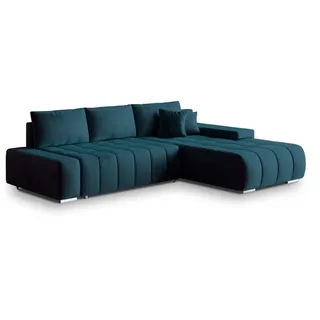 masseno Ecksofa mit Schlaffunktion Alese ¦ blau ¦ Maße (cm): B: 265 H: 85