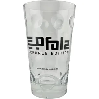 Pfalz Schorle Edition Dubbeglas 0,5 L (Aufdruck Schwarz) - Schorleglas für eine echte Pfälzer Schorle, Weinglas, Trinkglas