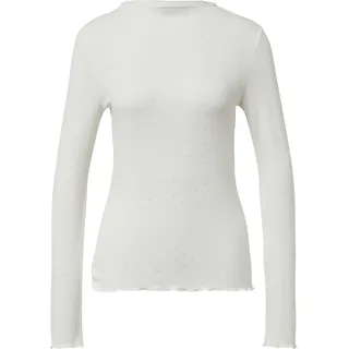 s.Oliver Geripptes Jerseyshirt im Slim Fit mit Metallic-Print - 38
