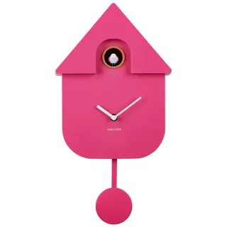 Karlsson Wanduhr Karlsson, Pink, Kunststoff, 21.5x41x8.5 cm, Dekoration, Uhren, Wanduhren