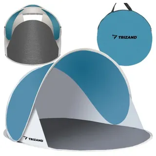 TRIZAND Strandmuschel Pop Up UV Schutz Wurfzelt Sonnenzelt Blaugrau